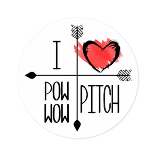 Pow Wow Pitch Round Stickers, Indoor\Outdoor