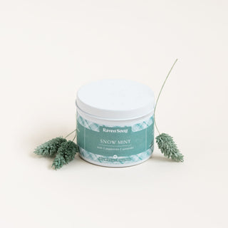 Snow Mint Coconut Wax Candle |  Icicle + Peppermint + Spearmint