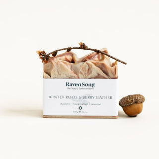 Winter Root & Berry Gather Artisan Soap | Cranberry + Black Currant + Pinecone