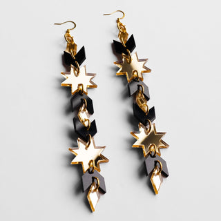 Star Blanket Drips // Black and Gold Mirror
