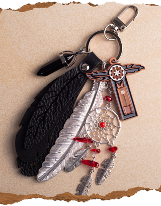 Feather & Dreamcatcher Keychain