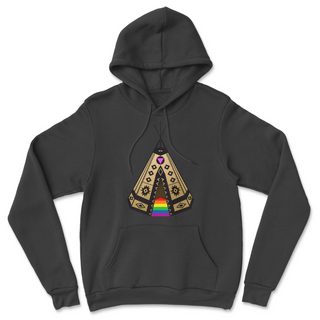 Sweat à capuche Tipi arc-en-ciel